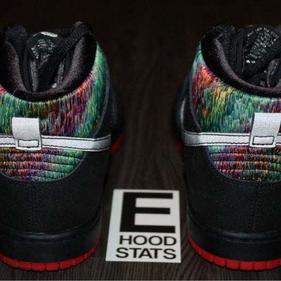 Nike Dunk SB High Pro x Spot Gasparilla Black Red Grey Mens Size 7 Sneakers - Picture 14 of 16